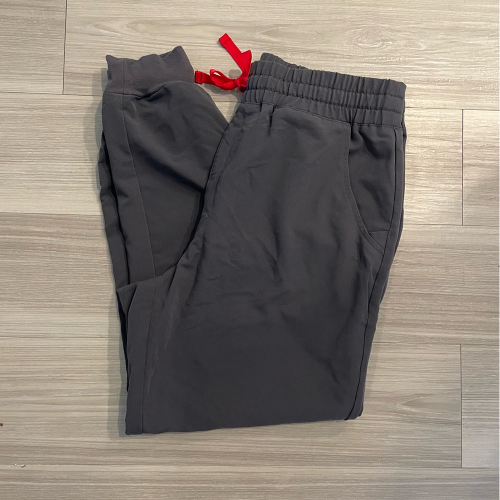 FIGS Zamora High Waisted Jogger Scrub Pants Charcoal
